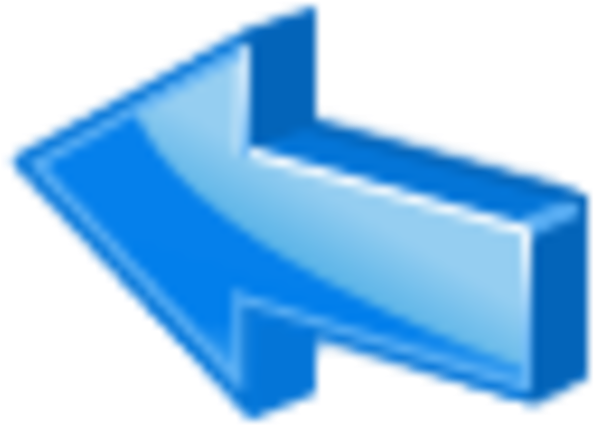 Blue3 D Back Arrow Icon PNG Image