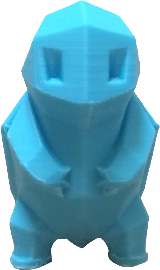 Blue3 D Printed Robot Figurine PNG Image