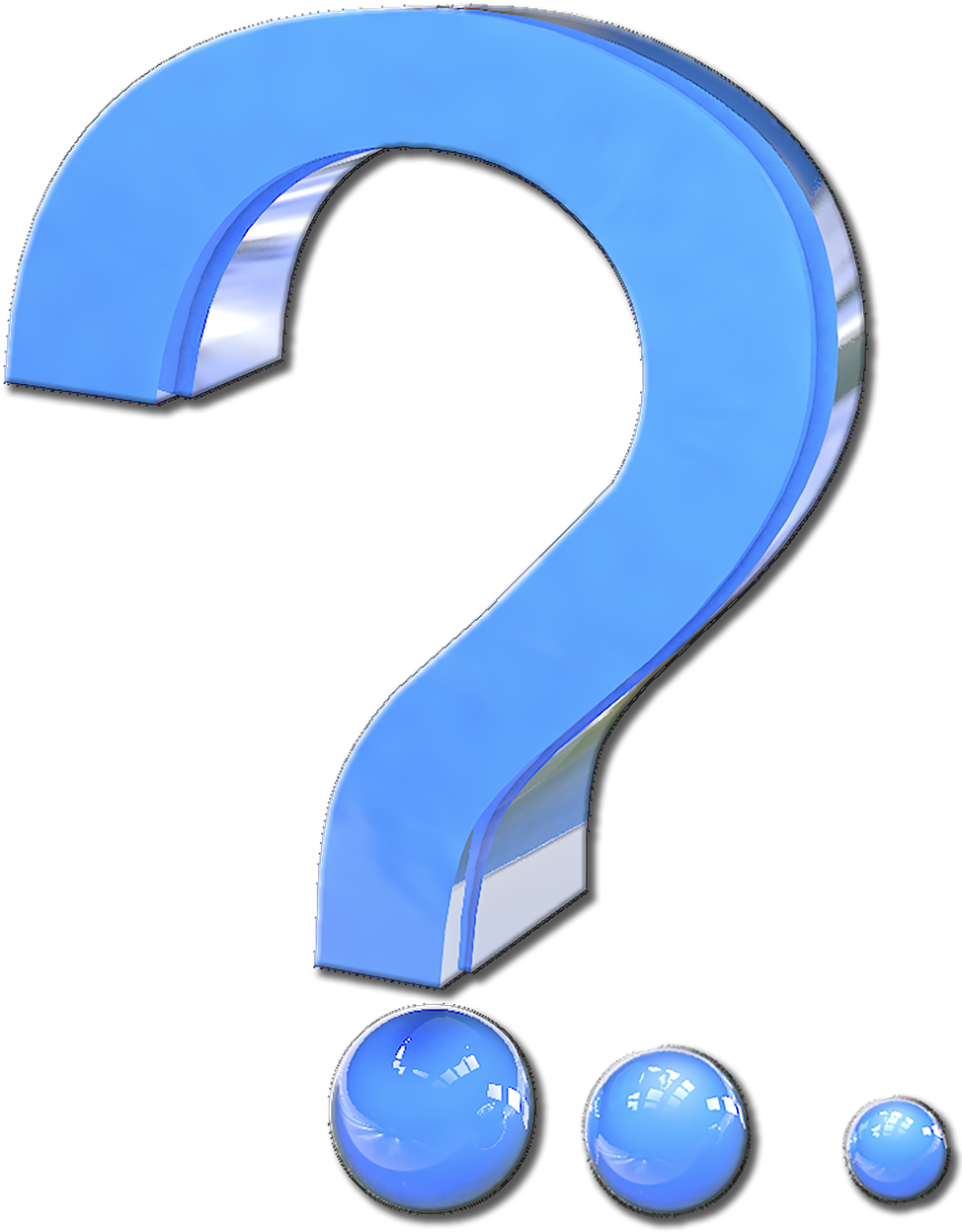 Blue3 D Question Mark PNG Image