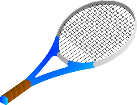 Blueand Black Tennis Racket PNG Image