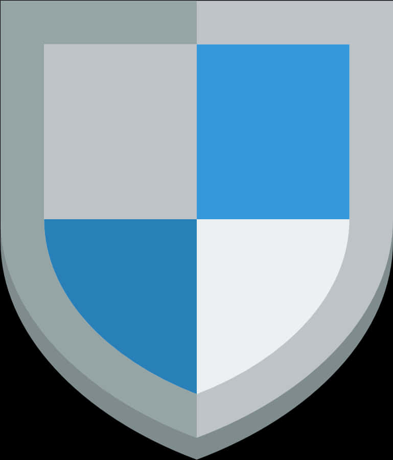 Blueand White Quartered Shield PNG Image