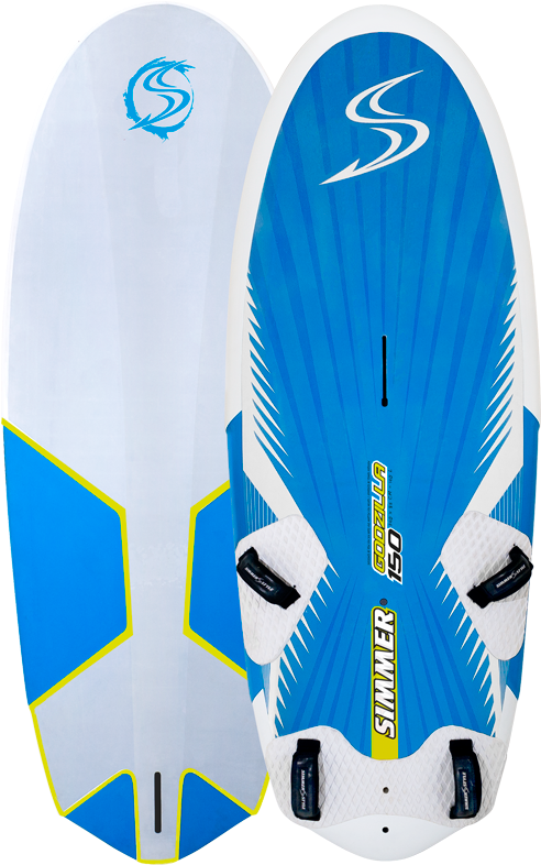 Blueand White Windsurfing Board Simmer Style PNG Image