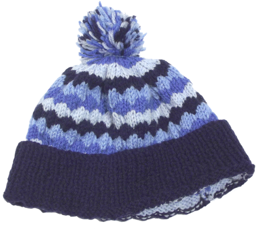 Blueand White Winter Hat PNG Image