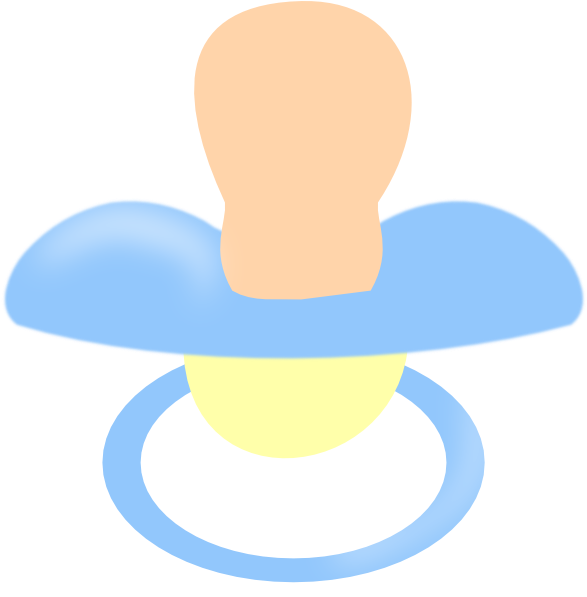 Blueand Yellow Baby Pacifier PNG Image