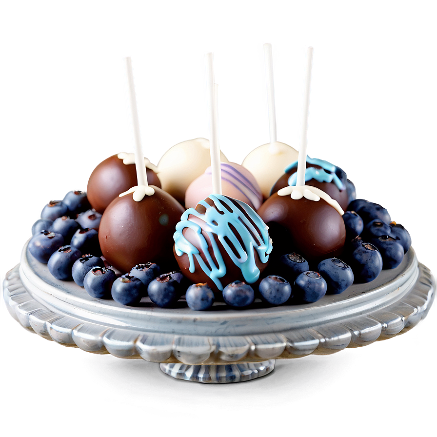 Blueberry Cake Pops Png Wwt74 PNG Image