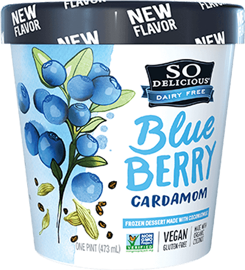 Blueberry Cardamom Dairy Free Dessert PNG Image