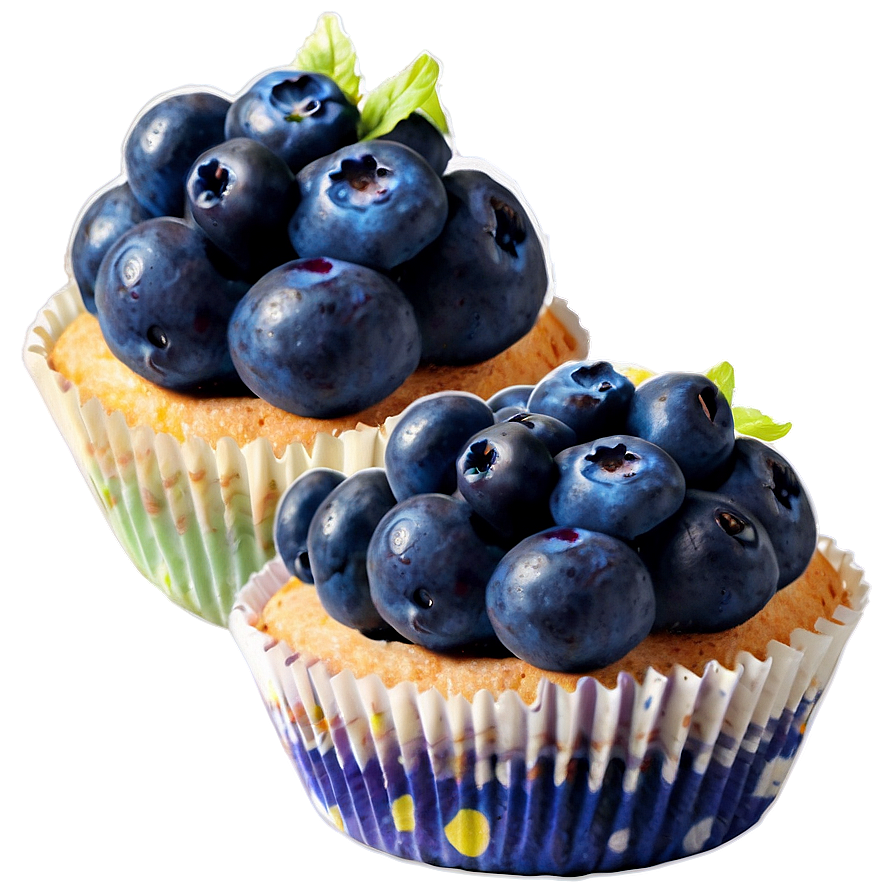 Blueberry Cupcakes Png 06112024 PNG Image