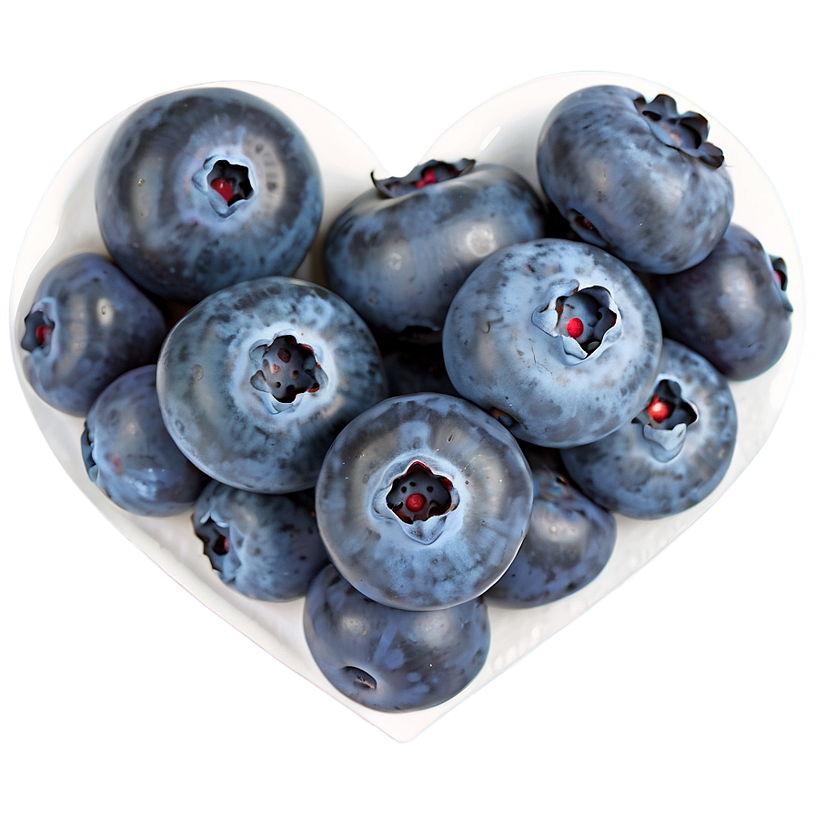 Blueberry Heart Emoji Png Nru PNG Image