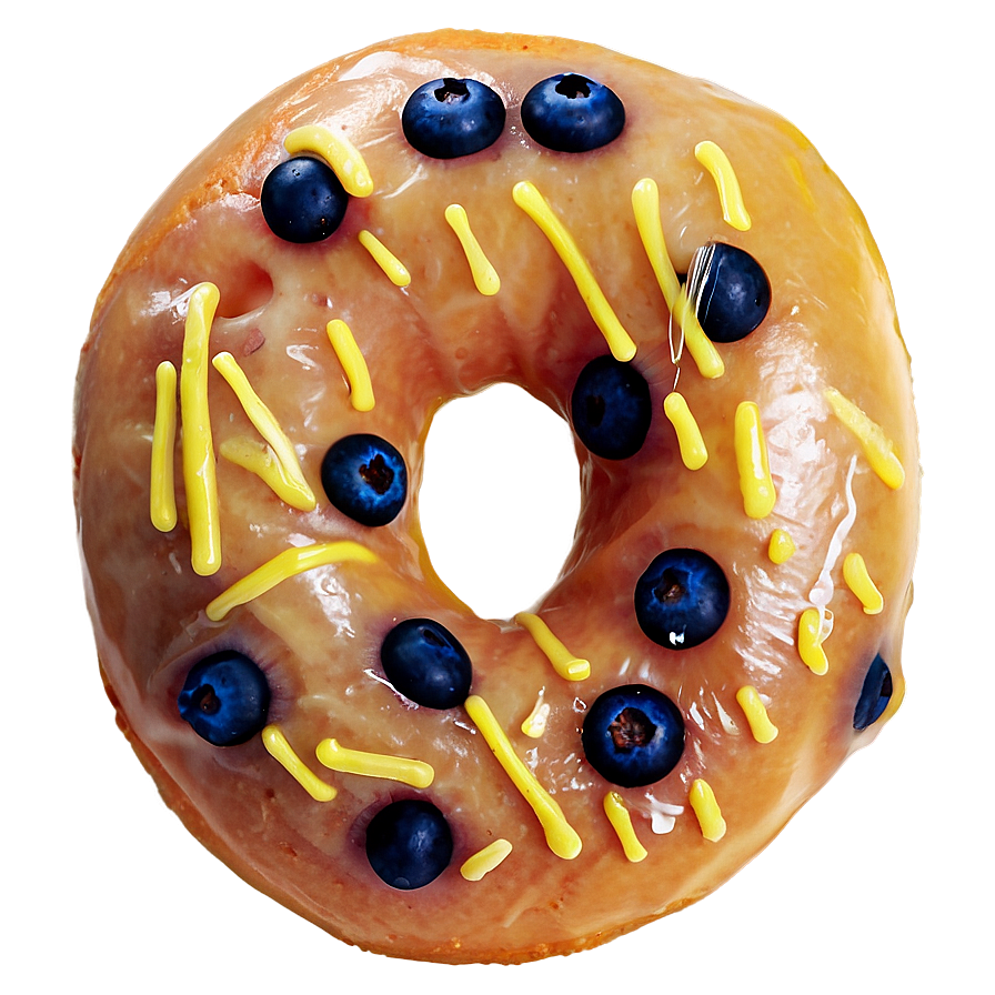 Blueberry Lemon Donut Png 05232024 PNG Image