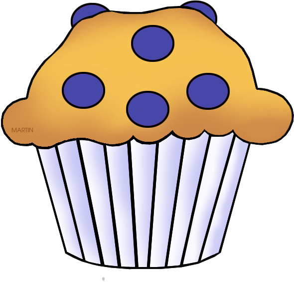 Blueberry Muffin Cartoon Illustration PNG Image