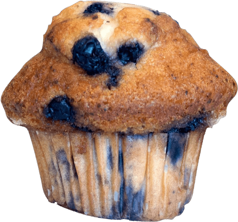 Blueberry Muffin Closeup PNG Image