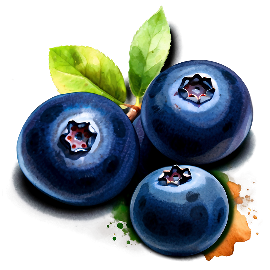 Blueberry Watercolor Png Drx PNG Image