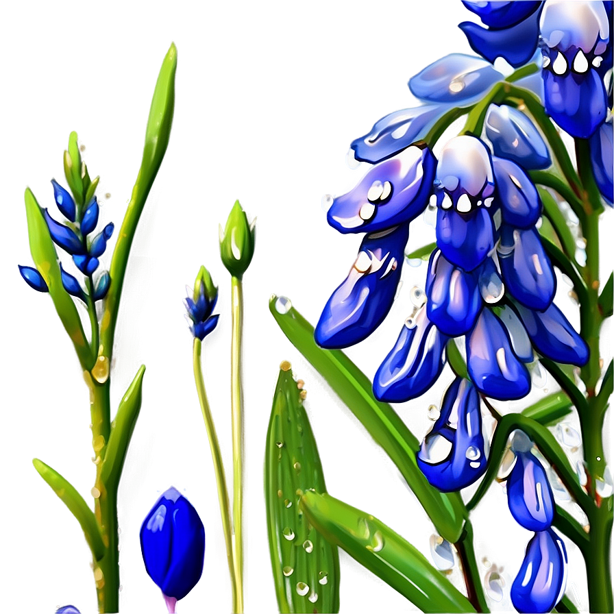 Bluebonnet With Dew Drops Png 06272024 PNG Image