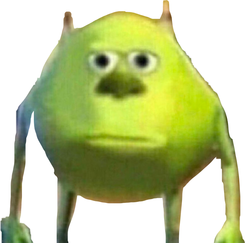 Blurred Mike Wazowski Standing PNG Image