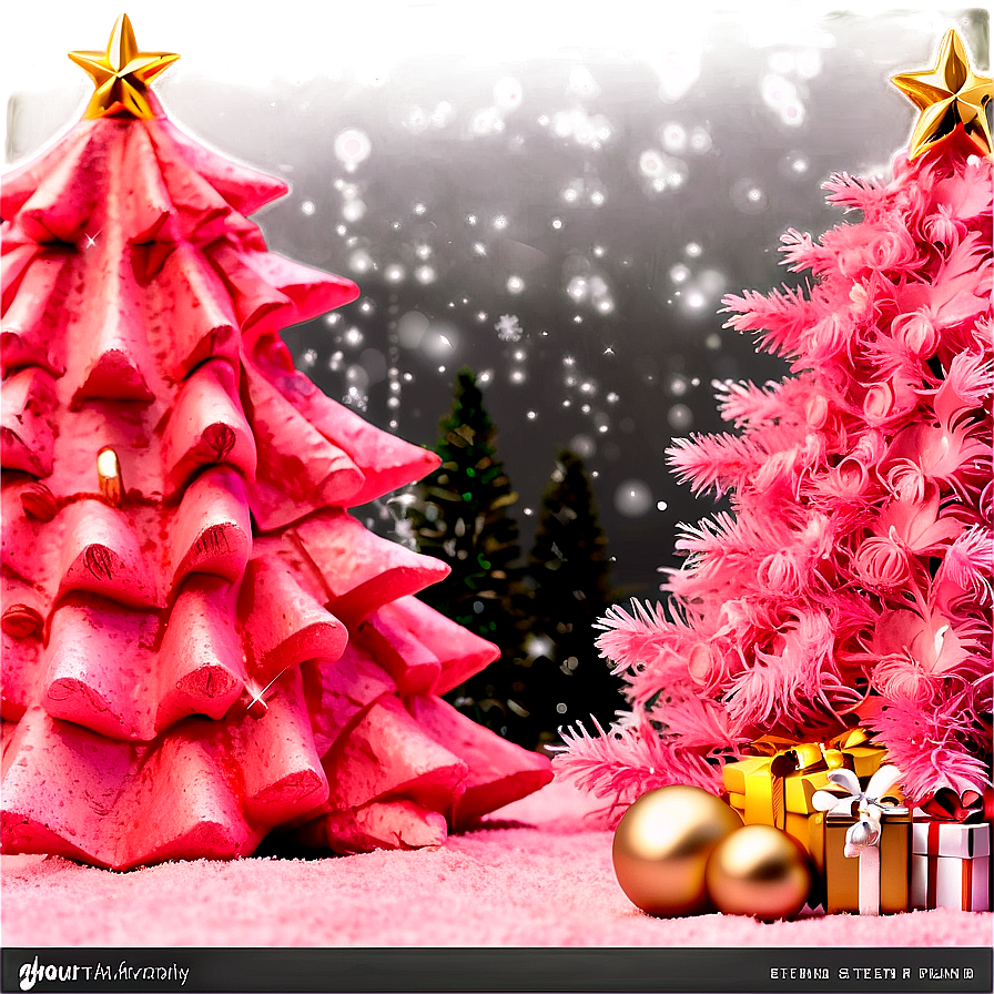 Blush Pink Christmas Tree Png Sdj PNG Image