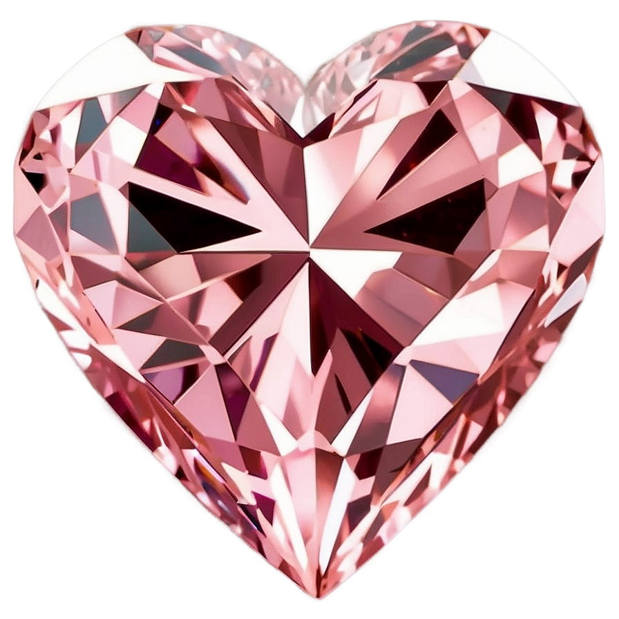 Blushing Pink Diamond Heart Png Uye PNG Image