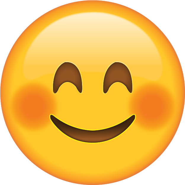 Blushing Smiley Face Emoji.png PNG Image