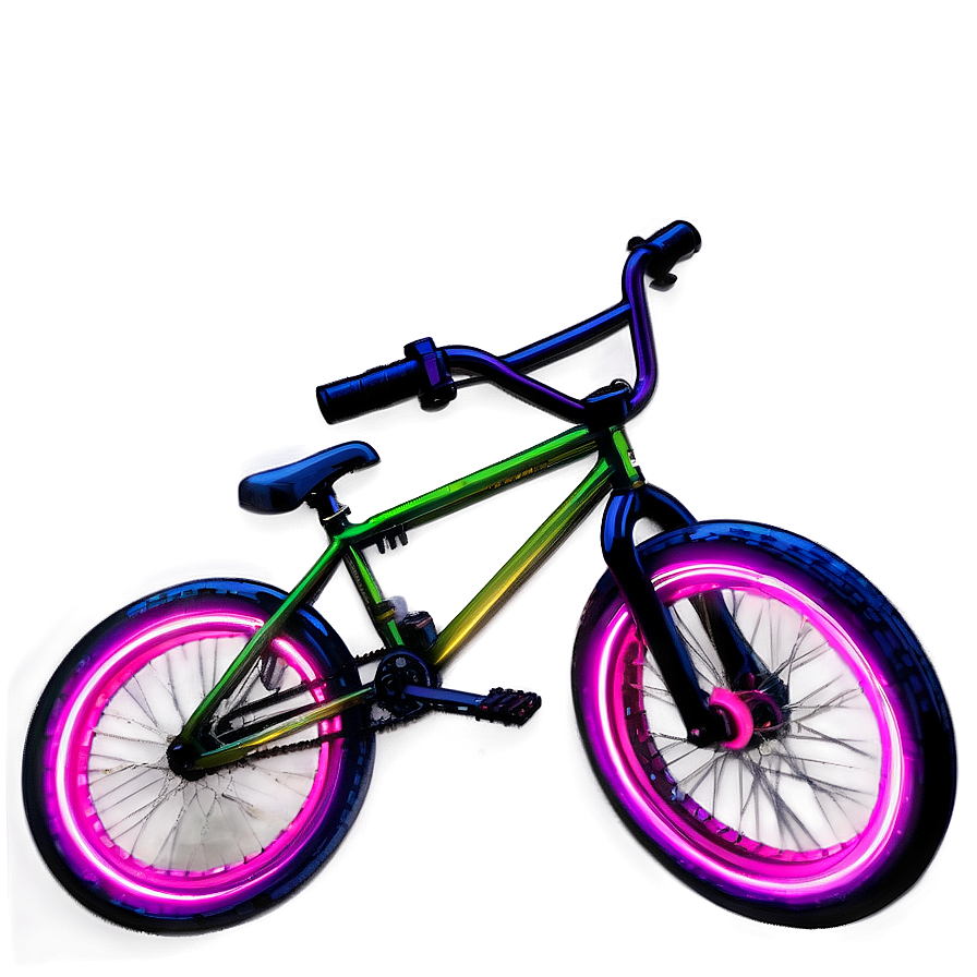 Bmx Bike Neon Glow Png 06282024 PNG Image