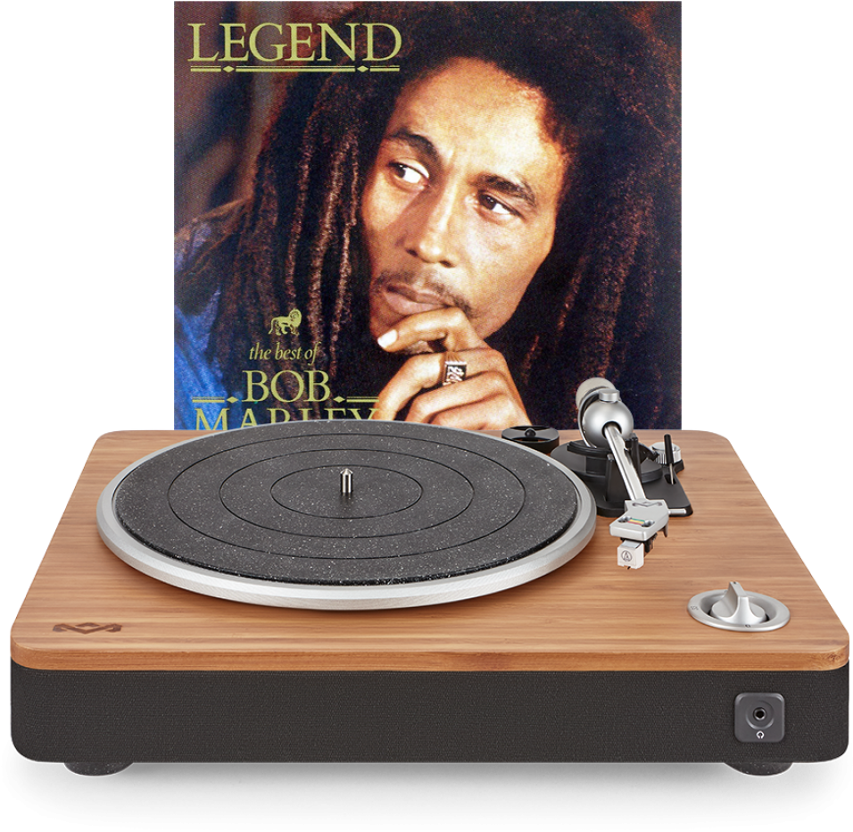 Bob Marley Legend Albumon Turntable PNG Image