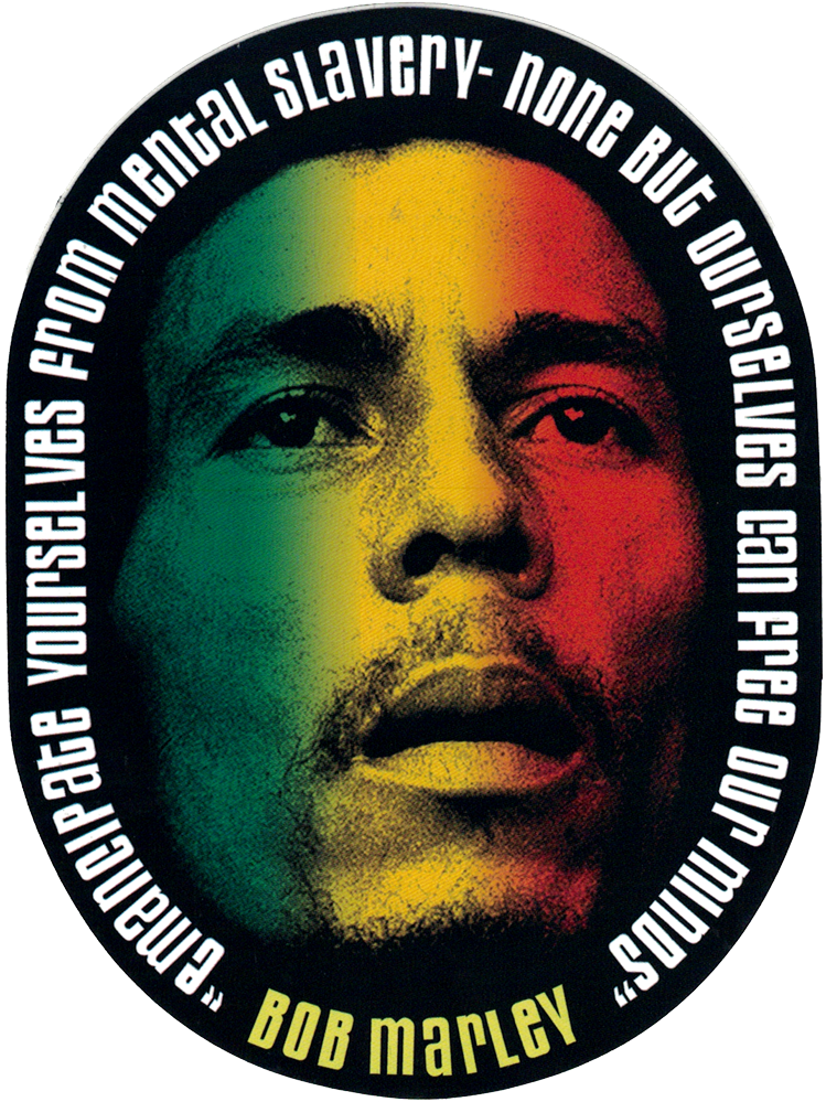 Bob Marley Mental Slavery Quote PNG Image