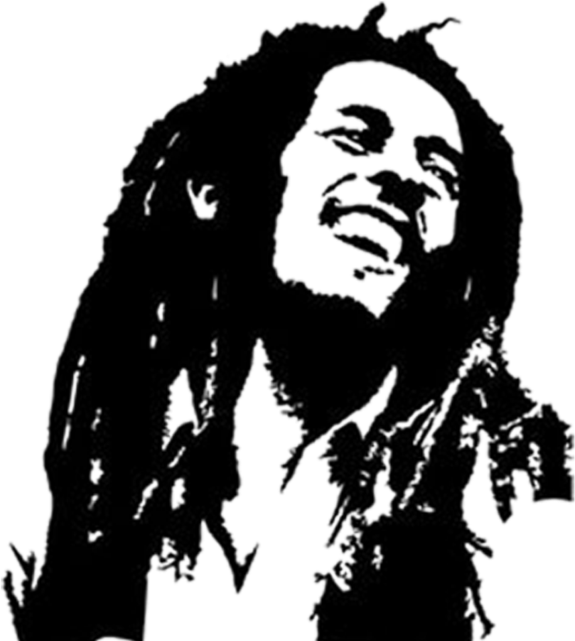 Bob Marley Silhouette Art PNG Image