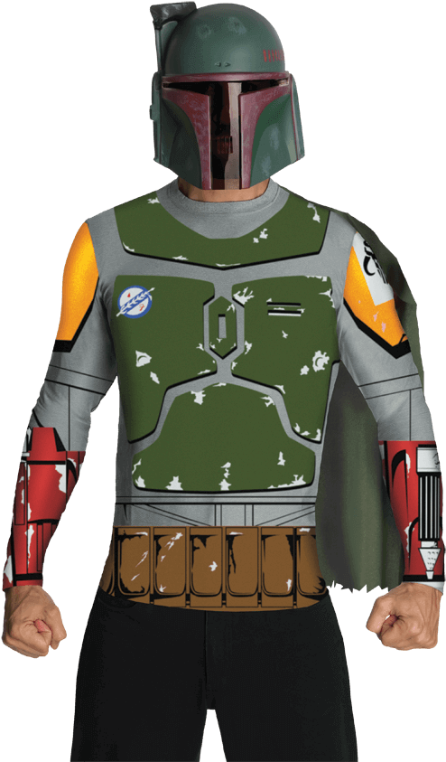 Boba Fett Costume Portrait PNG Image