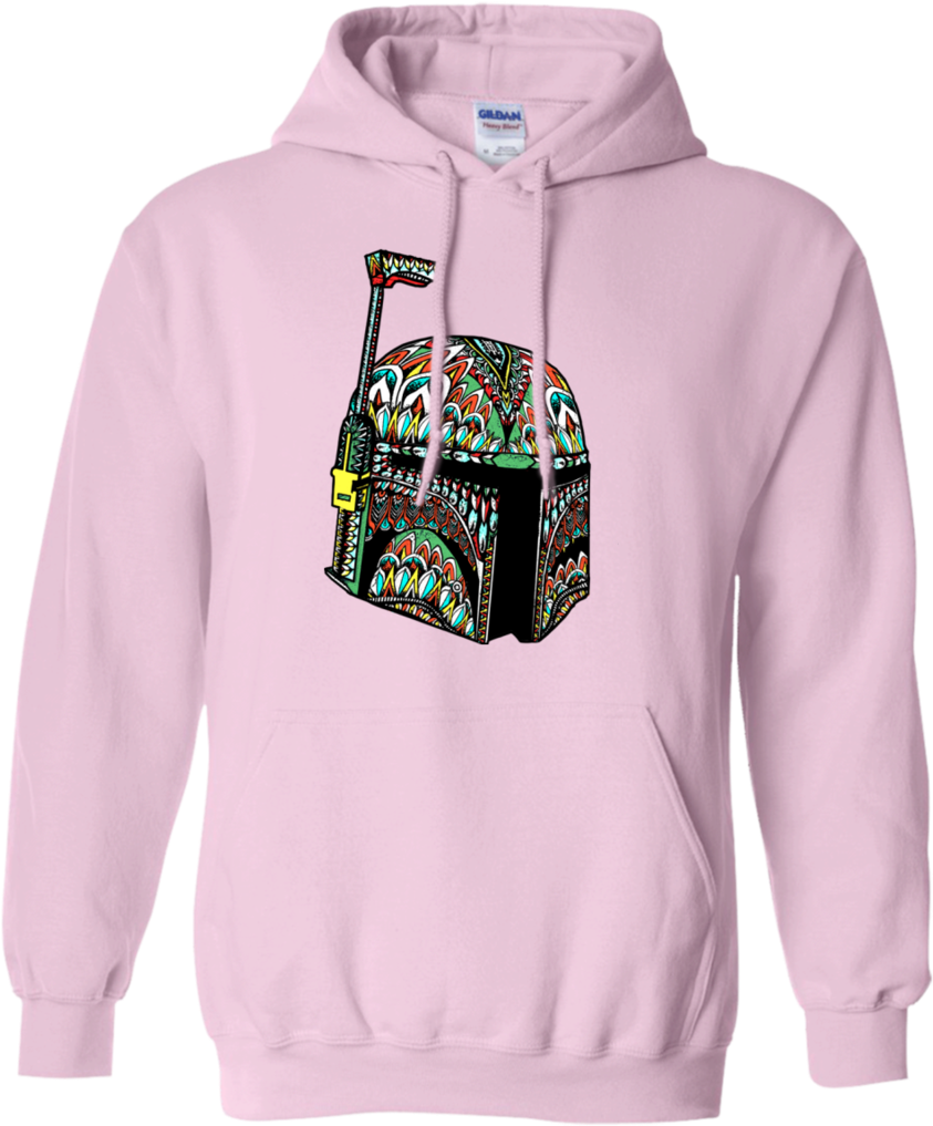 Boba Fett Helmet Design Hoodie PNG Image