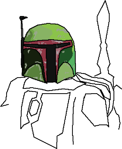 Boba Fett Helmet Illustration PNG Image