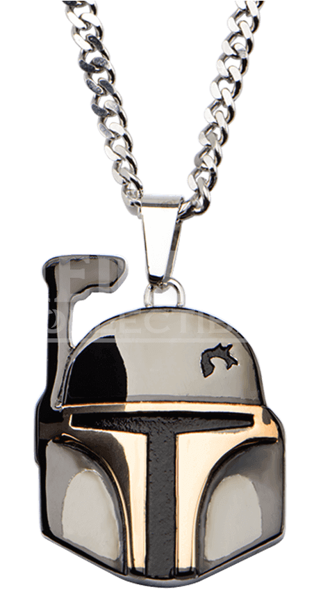 Boba Fett Helmet Pendant Necklace PNG Image