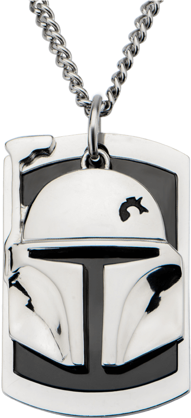 Boba Fett Helmet Pendant Necklace PNG Image