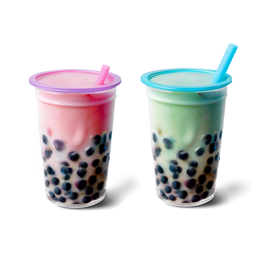 Boba Tea Set Png Llj PNG Image