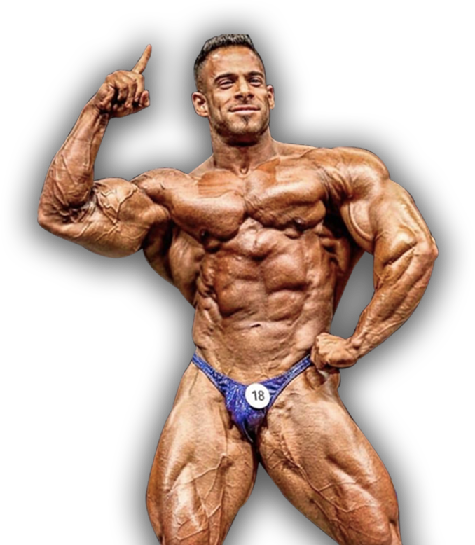 Bodybuilder Posingin Competition PNG Image