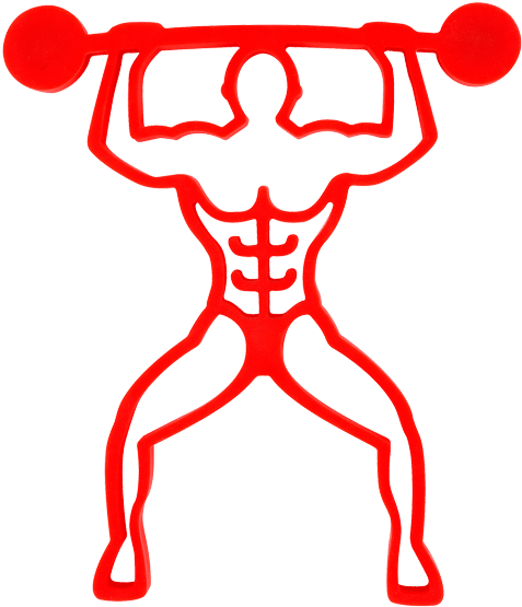 Bodybuilder Silhouette Weightlifting PNG Image