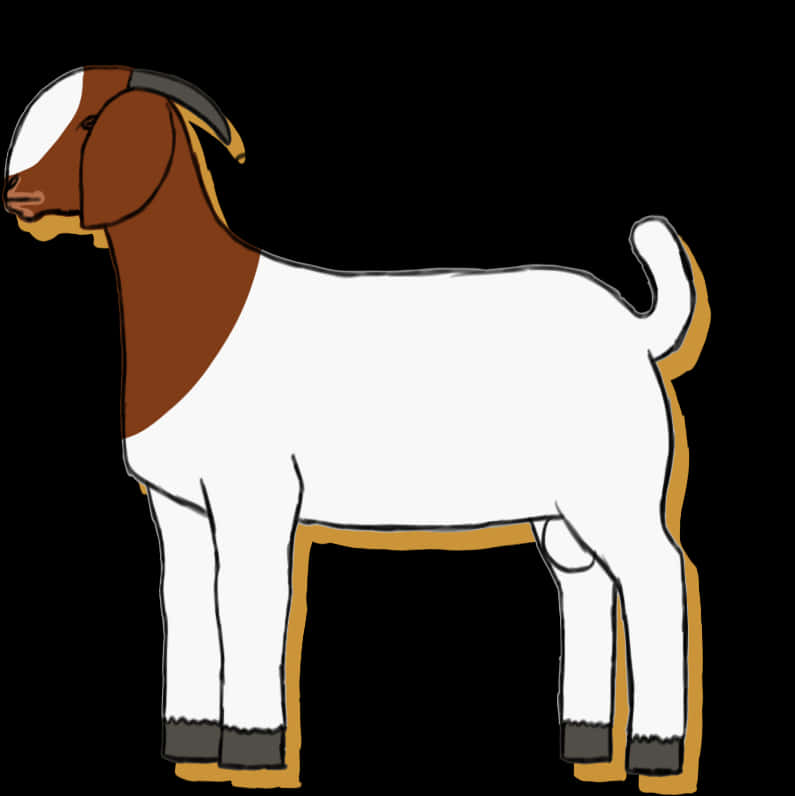 Boer Goat Illustration PNG Image