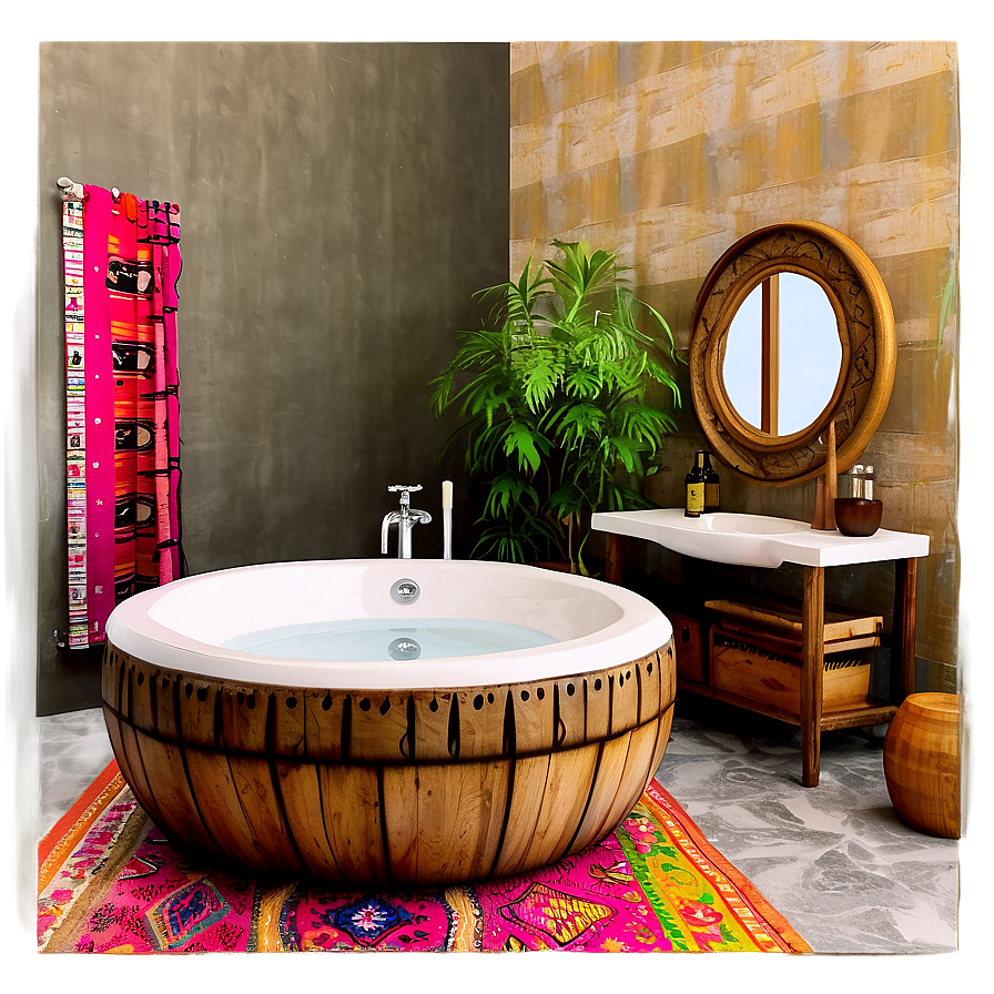 Bohemian Bathroom Inspirations Png Dha PNG Image