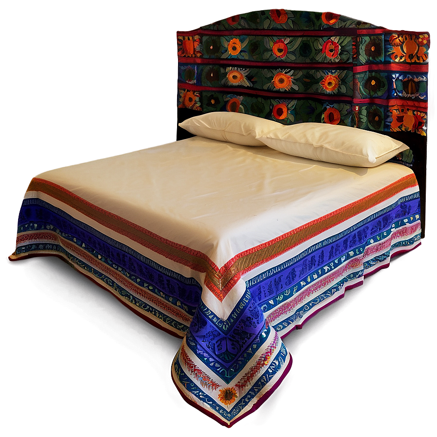 Bohemian Bed Sheets Png Gnm PNG Image