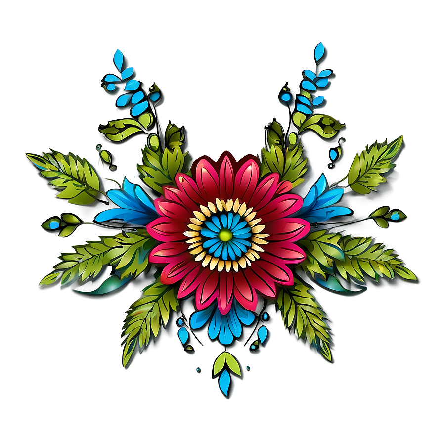 Bohemian Flower Art Png 61 PNG Image