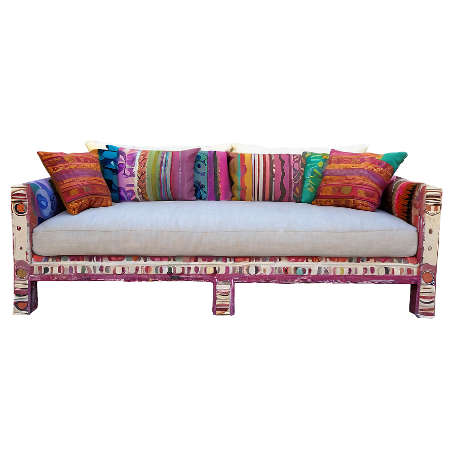 Boho Chic Couch Png Ceo39 PNG Image