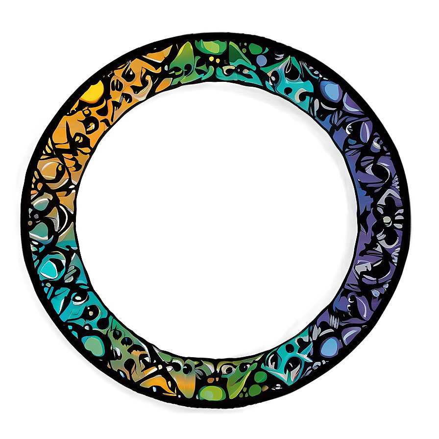 Boho Circle Frame Png Hbt74 PNG Image