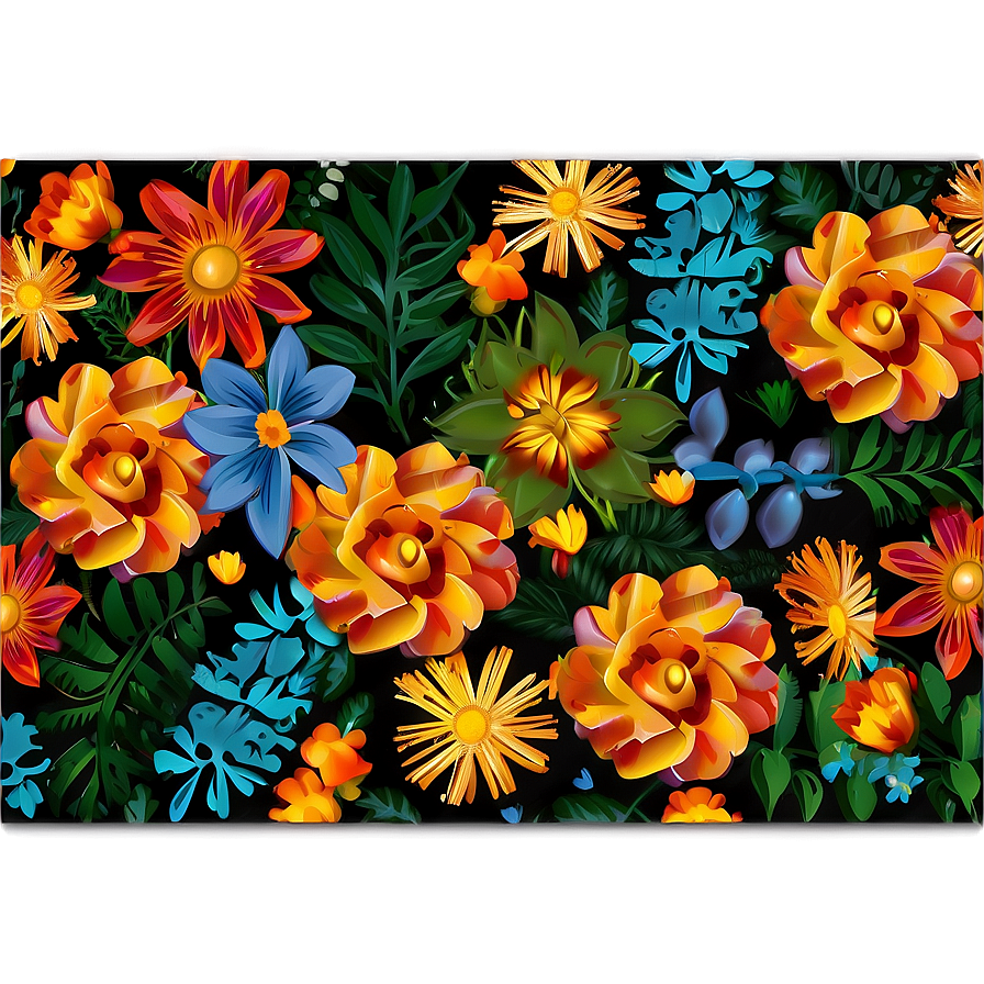 Boho Flowers Background Png Dtb PNG Image