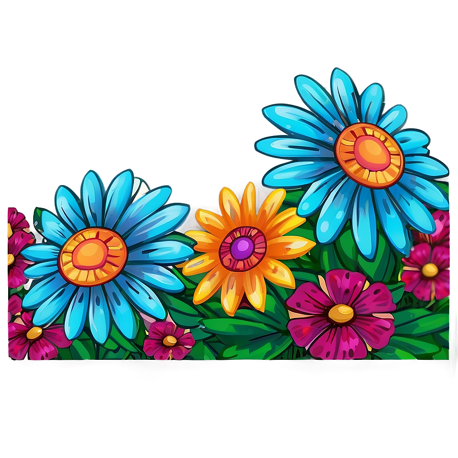 Boho Flowers Background Png Ixq PNG Image