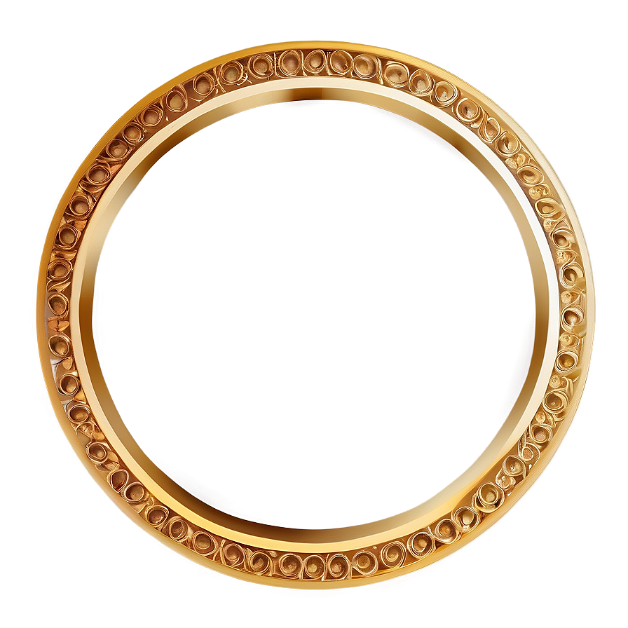 Boho Gold Circle Frame Png Dnb PNG Image