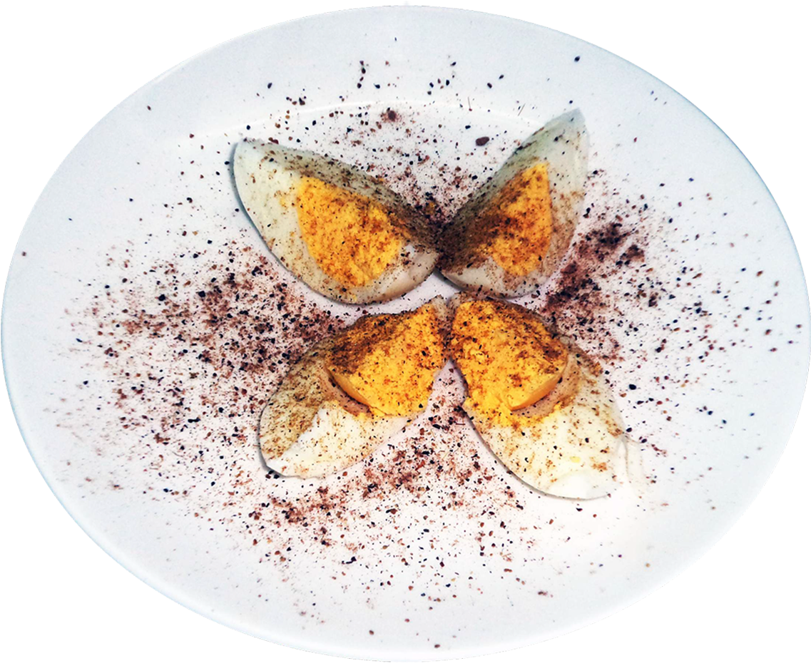 Boiled Eggswith Spiceson Plate PNG Image