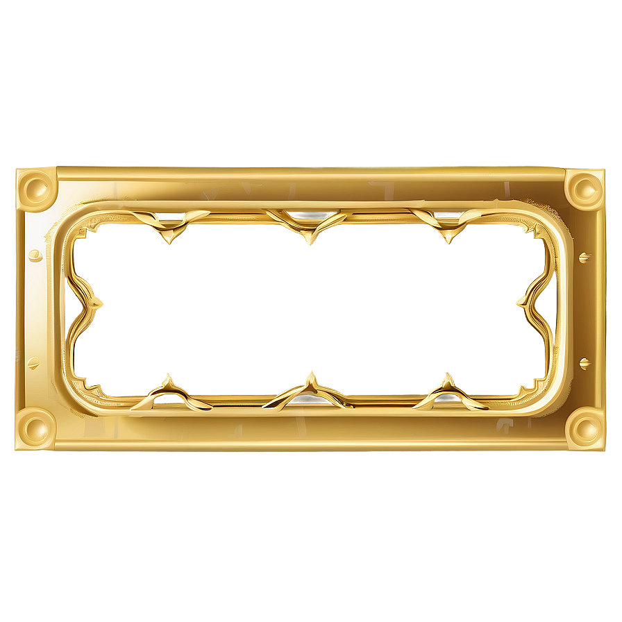 Bold Gold Line Border Png 05252024 PNG Image