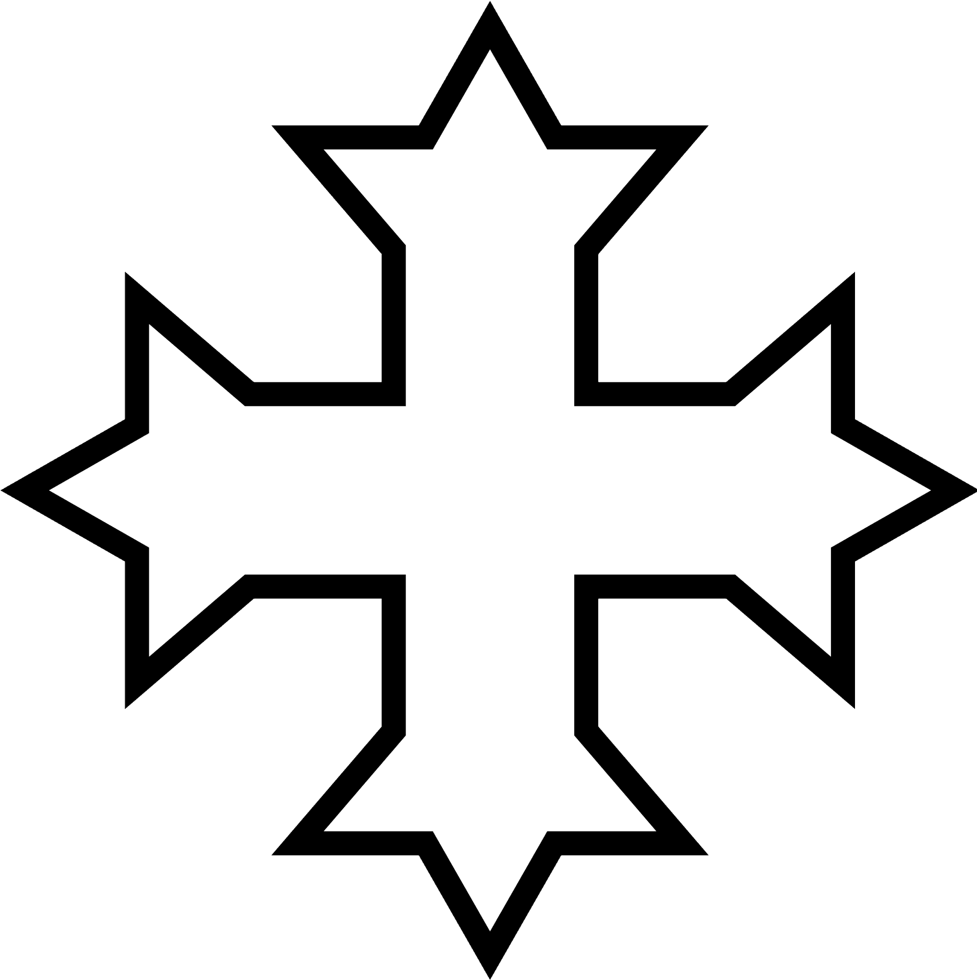 Bold Outlined Cross Clipart PNG Image