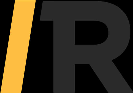 Bold R Letter Logo Design PNG Image