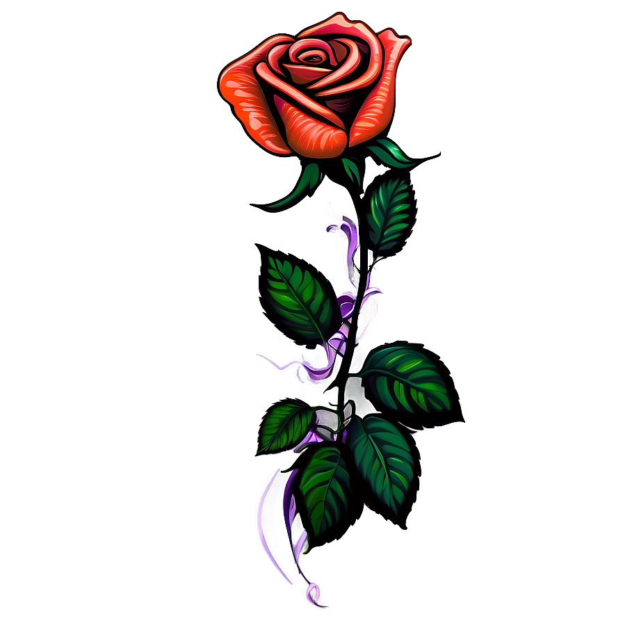 Bold Rose Tattoo Design Png Qgl PNG Image