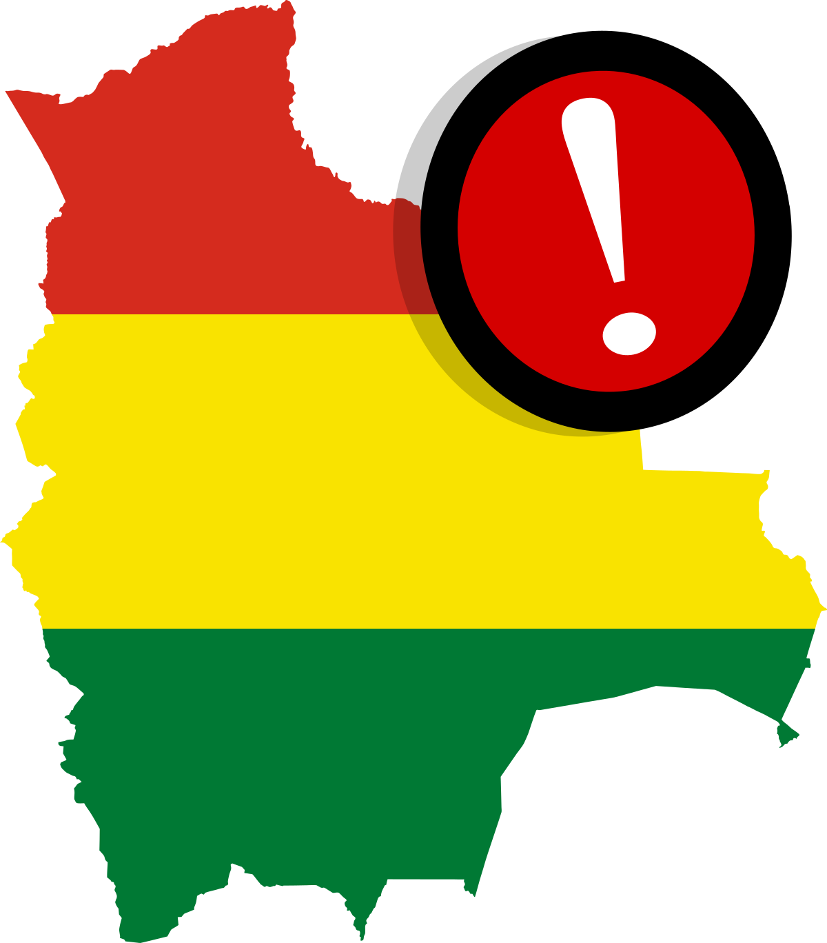 Bolivia Map Alert Symbol PNG Image