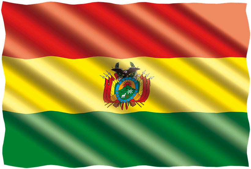 Bolivian Flag Waving PNG Image