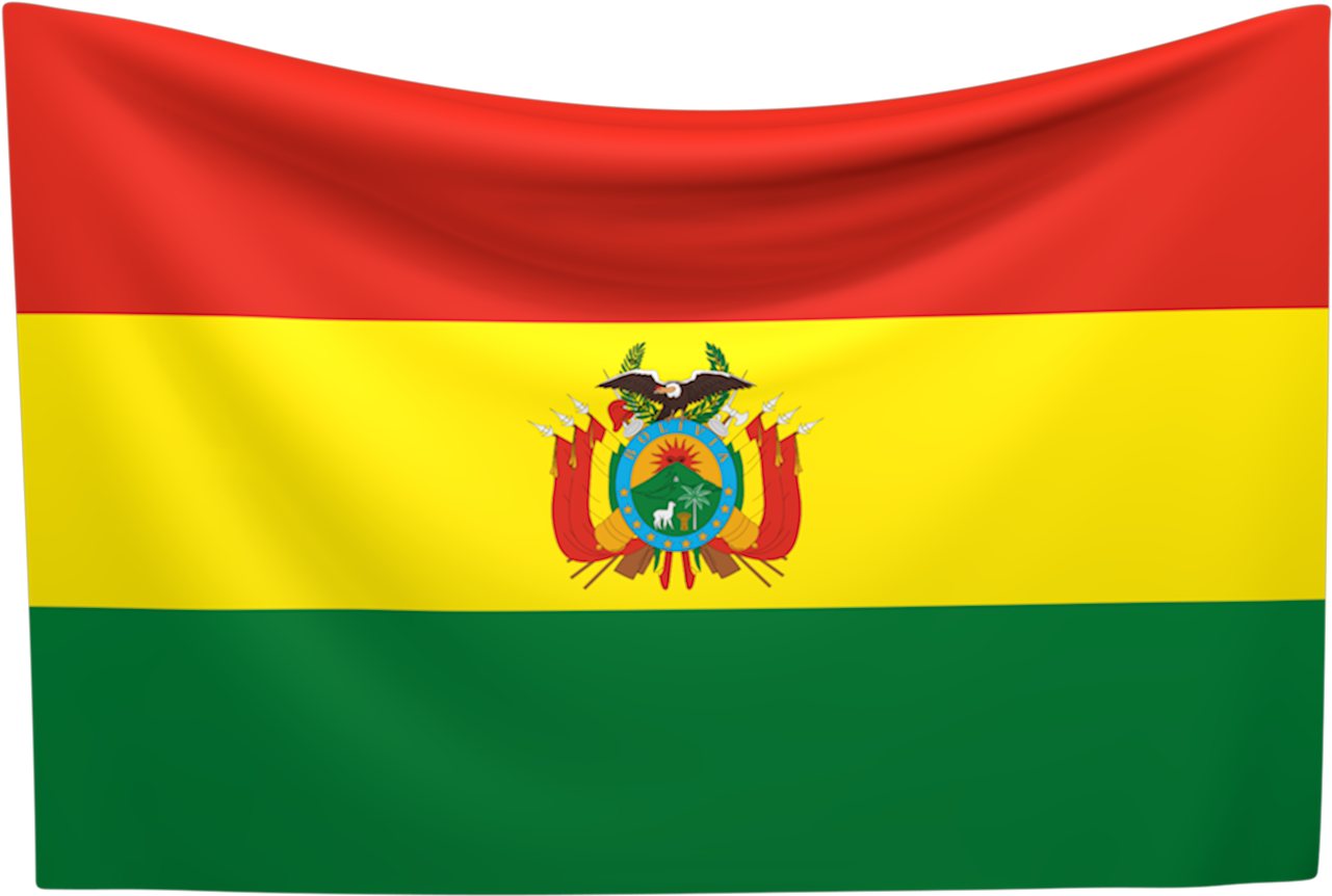 Bolivian National Flag Waving PNG Image